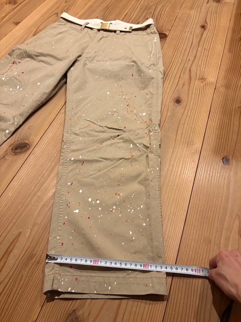 【美品】MASTER&CO. マスターアンドコー チノ ペンキ加工　ベージュ