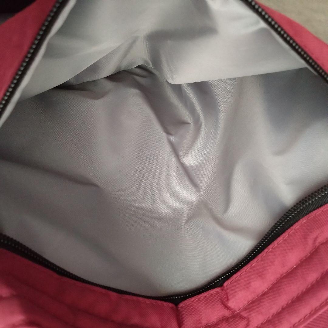 【美品】ヘルシーバックバッグ　ビッグバッグ　ルビー　赤紫　ワインレッド