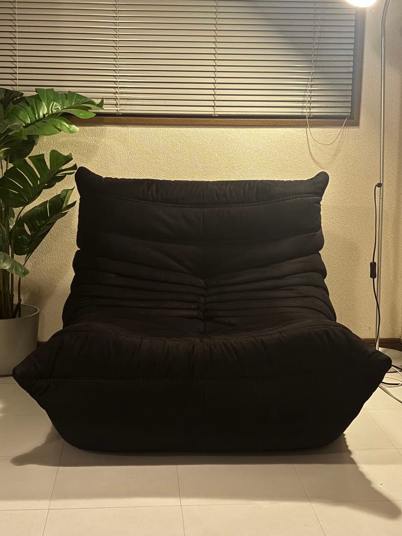 【美品】ligneroset togo リーンロゼ　トーゴ1P ブラック