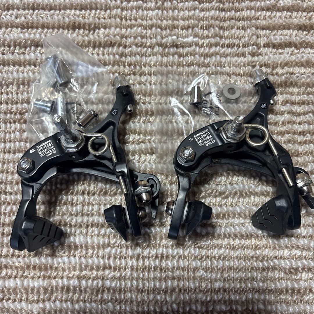 SHIMANO キャリパーブレーキ前後セット BR-R451 ブラック