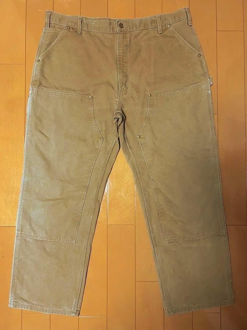 usa製 Carhartt ダブルニー ペインターパンツ ブラウン w42
