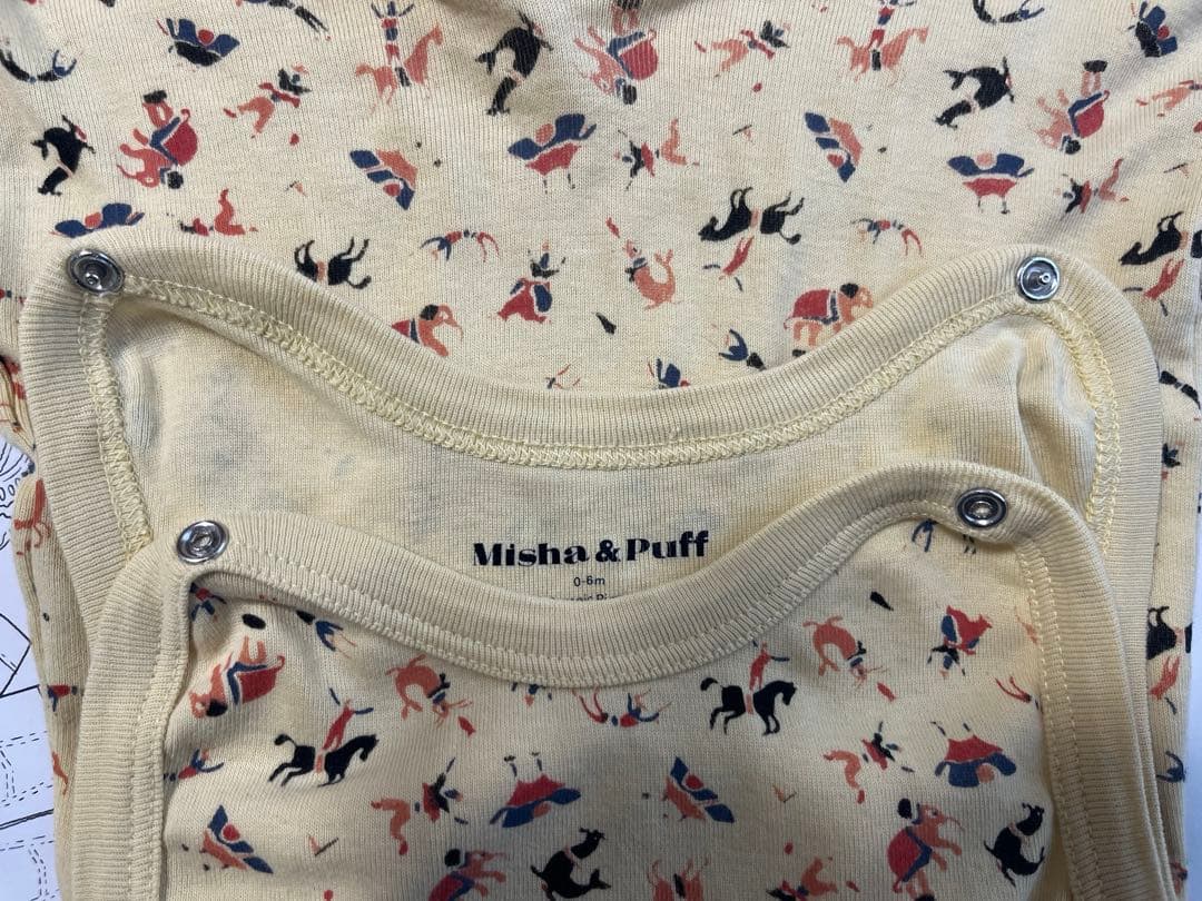 ロンパース・カバーオール misha and puff layette overall 0-6m