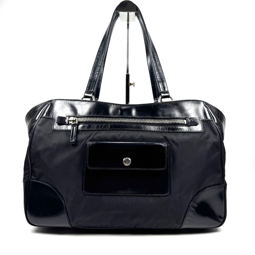 美品✨ PRADA プラダ ハンドバッグ 肩掛け ブラック ビジネスバッグ