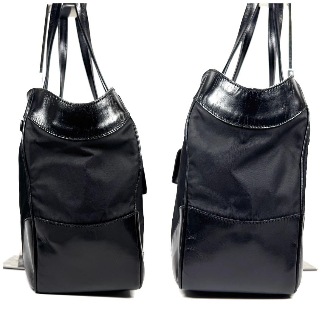 美品✨ PRADA プラダ ハンドバッグ 肩掛け ブラック ビジネスバッグ