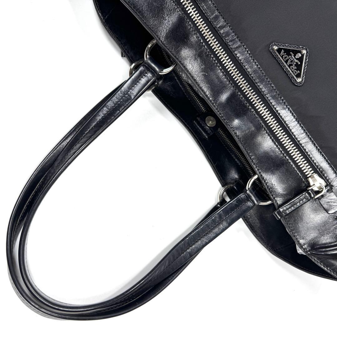 美品✨ PRADA プラダ ハンドバッグ 肩掛け ブラック ビジネスバッグ