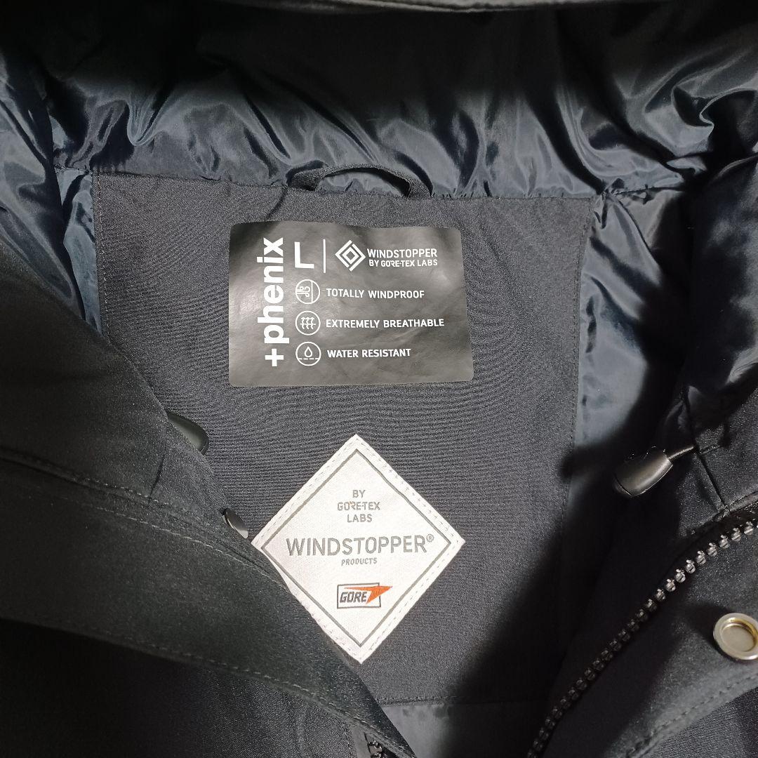 美品 +phenix WINDSTOPPER by GORE-TEX ダウン 黒