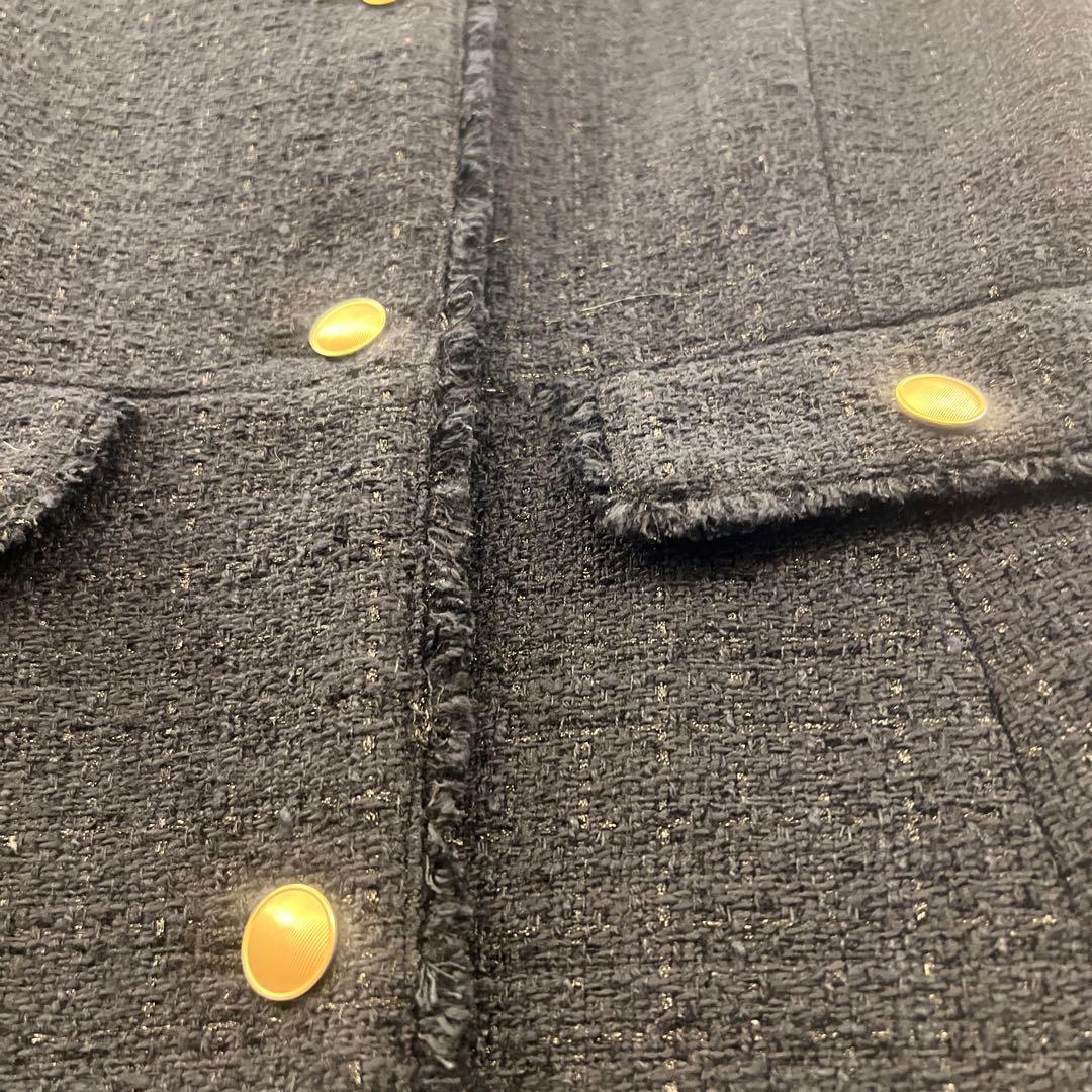 any sis ベスト　ツイード　ペプラムジレ