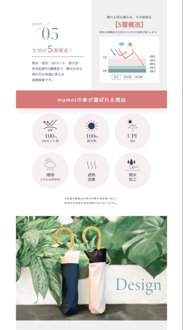 しいちゃん 100%遮光日傘 ベージュ