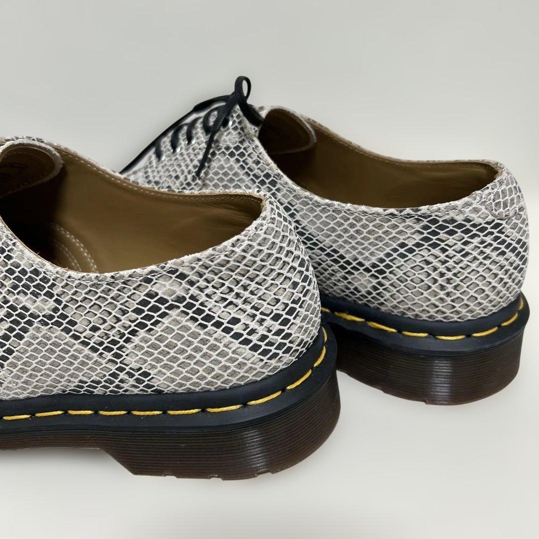 ドクターマーチン 3ホール スネーク柄 レザーシューズ 26cm ホワイト