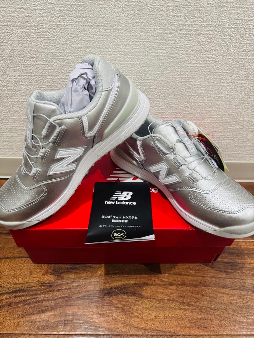ニューバランス　ゴルフシューズ　24.0cm 574 BOA