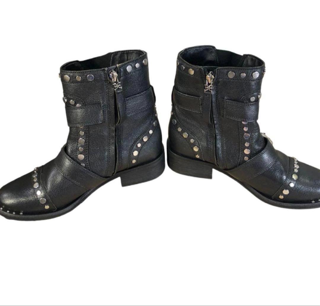 サムエデルマン　レザーブーツ スタッズ　レディース 24.0 ブラック黒