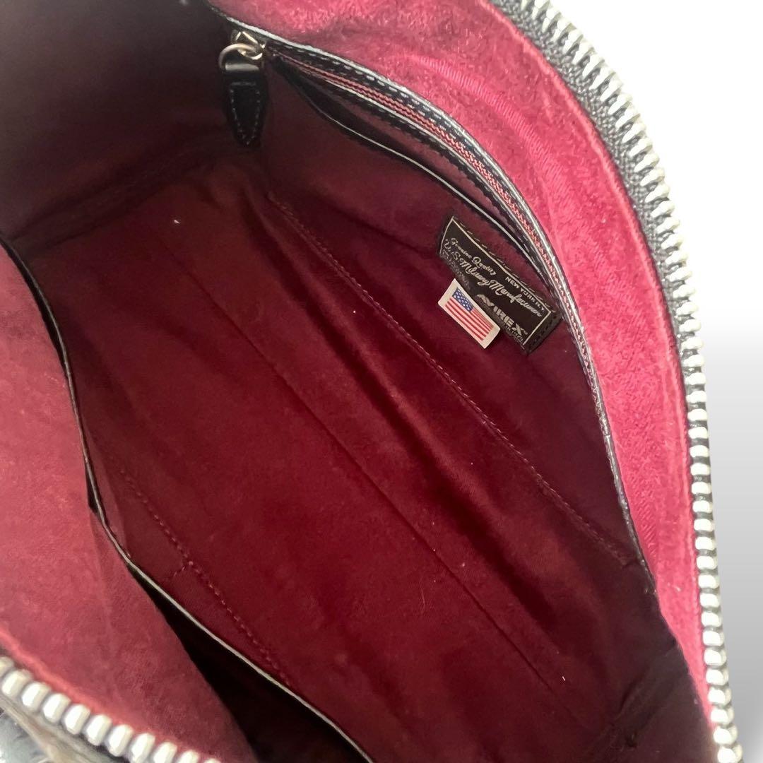 AVIREX レザー ミニ ボストンバッグ ブラック USA ロゴ y2k