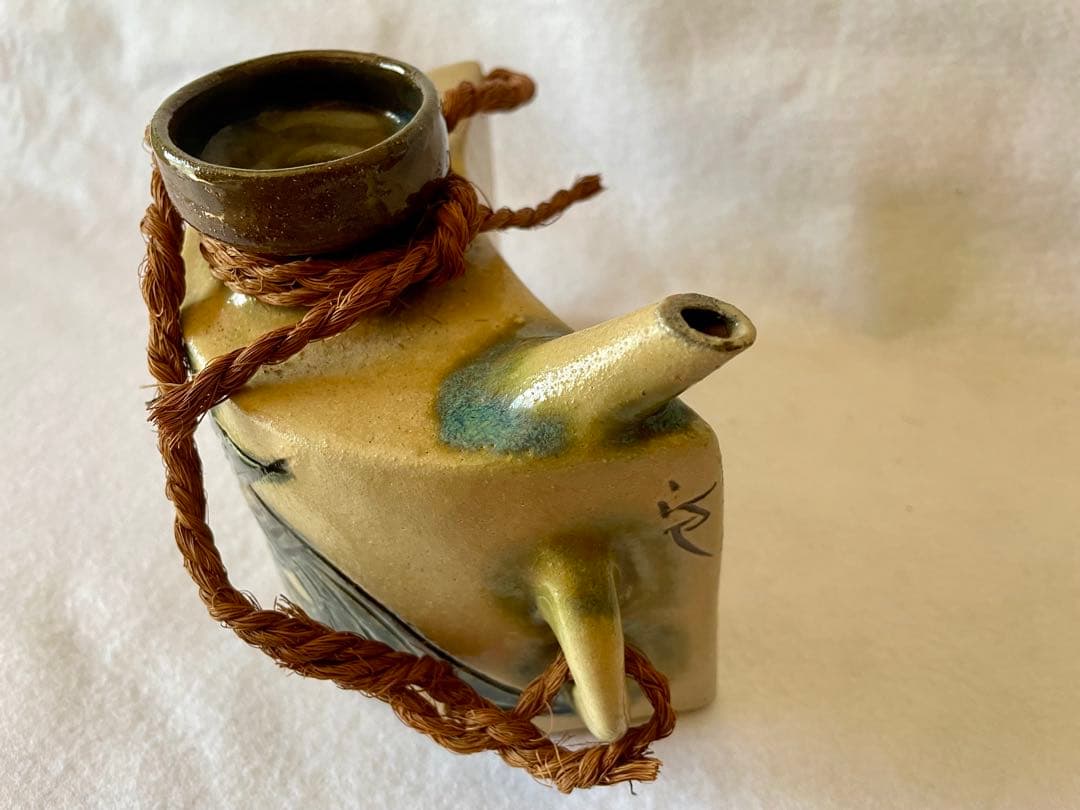 人間国宝　金城次郎　抱瓶（共箱）