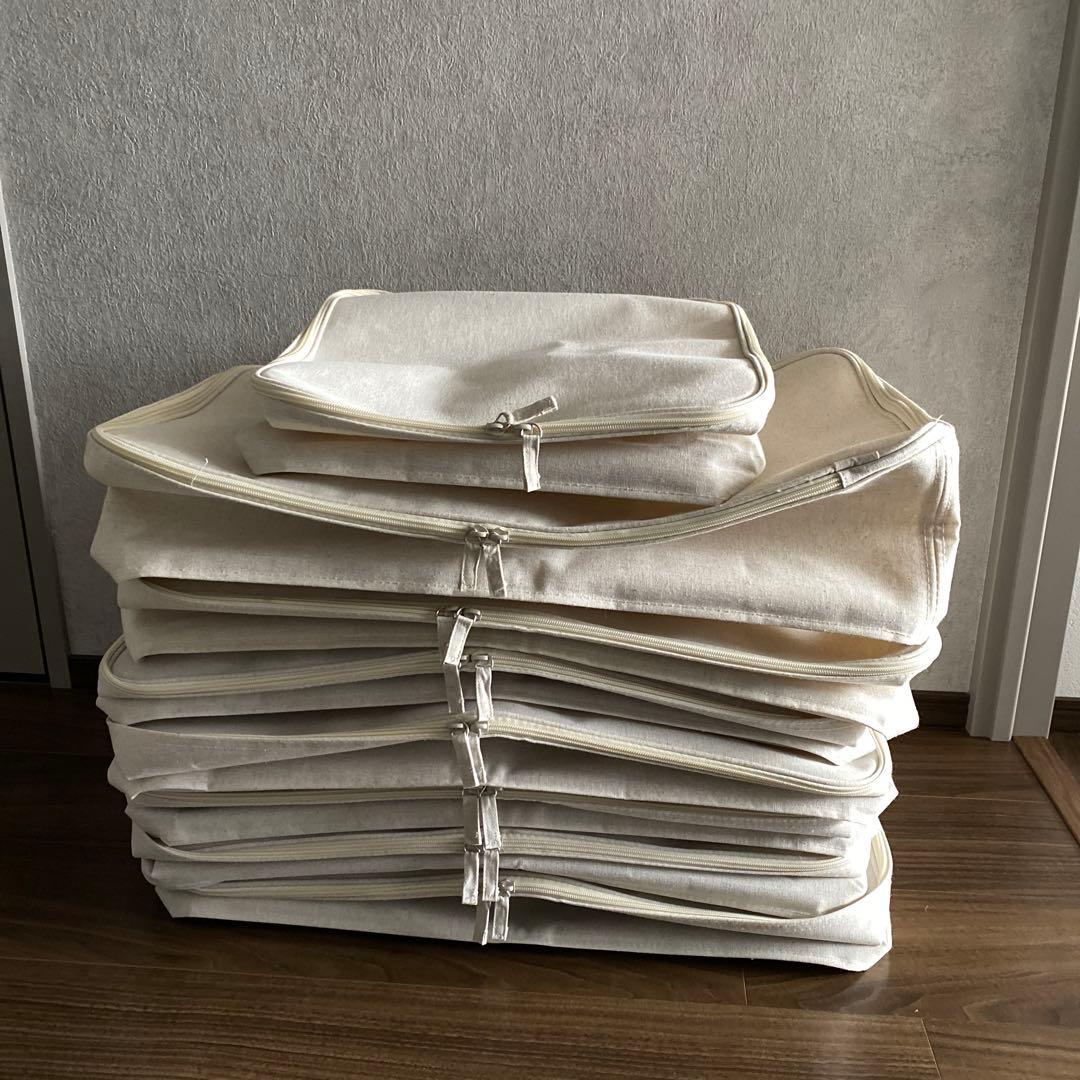 無印良品 ポリエステル麻 ソフトボックス 衣装ケース 8点