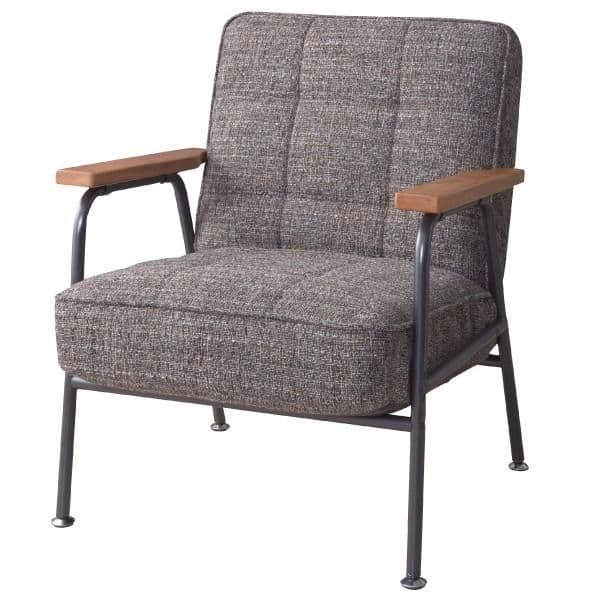 1人掛けソファ　ブラウン　リクライニング