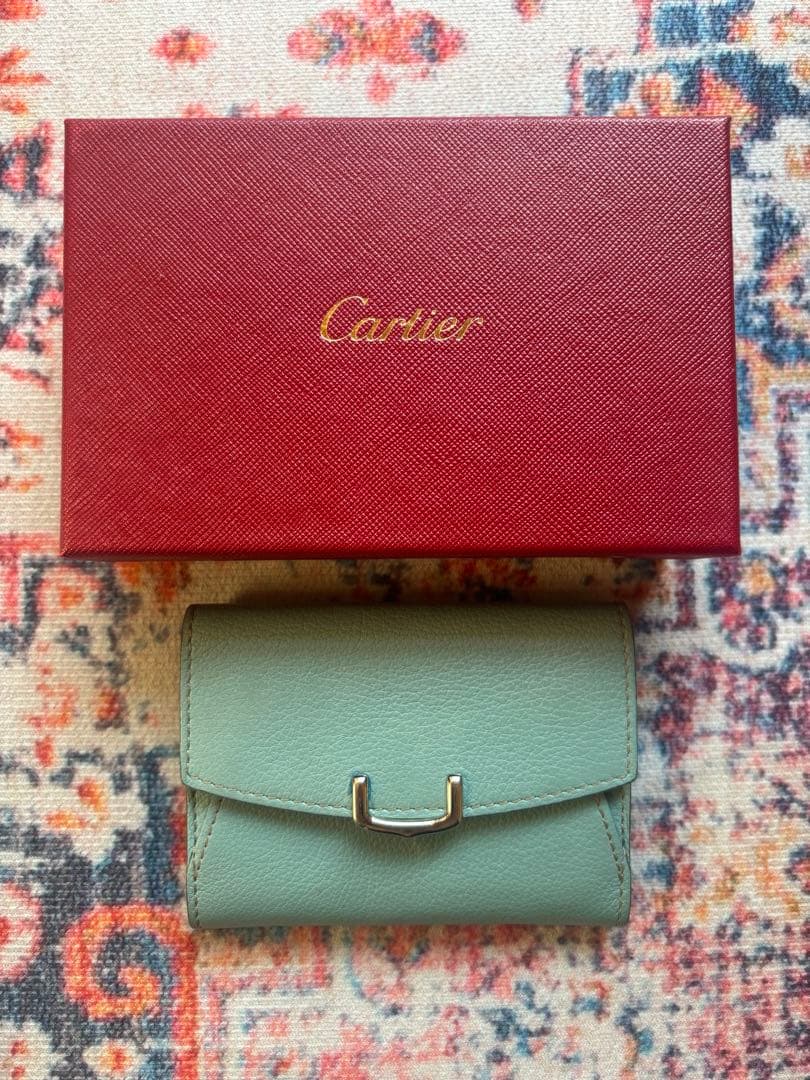 Cartier カルティエ ミントグリーン 名刺入れ カードケース レディース
