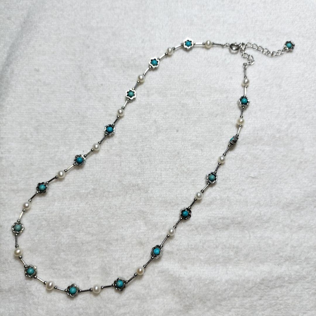 ミキモト　パールフラワーモチーフネックレス