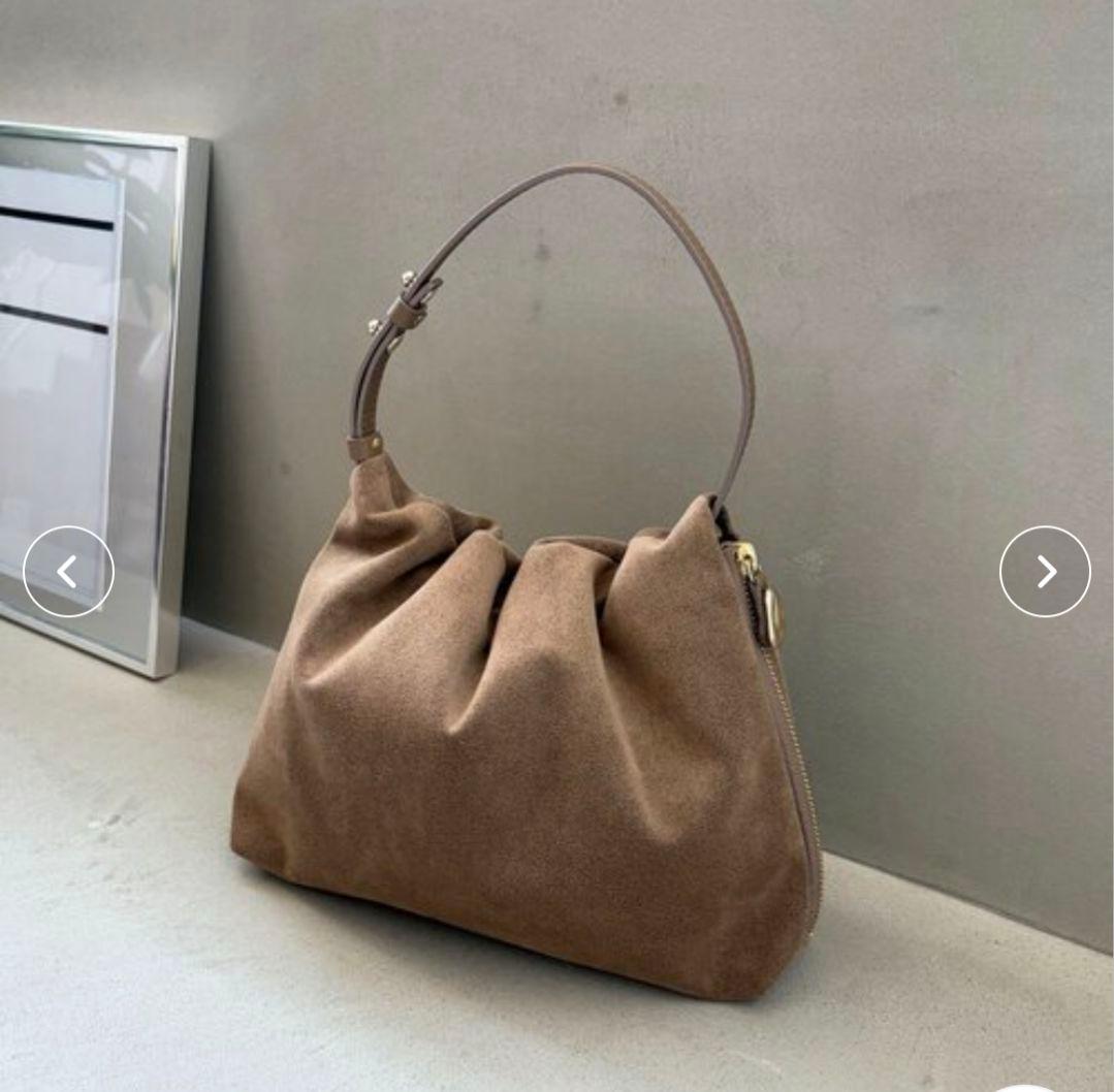 カプリシュレマージュ gemeil コラボスエードワンハンドルバッグ