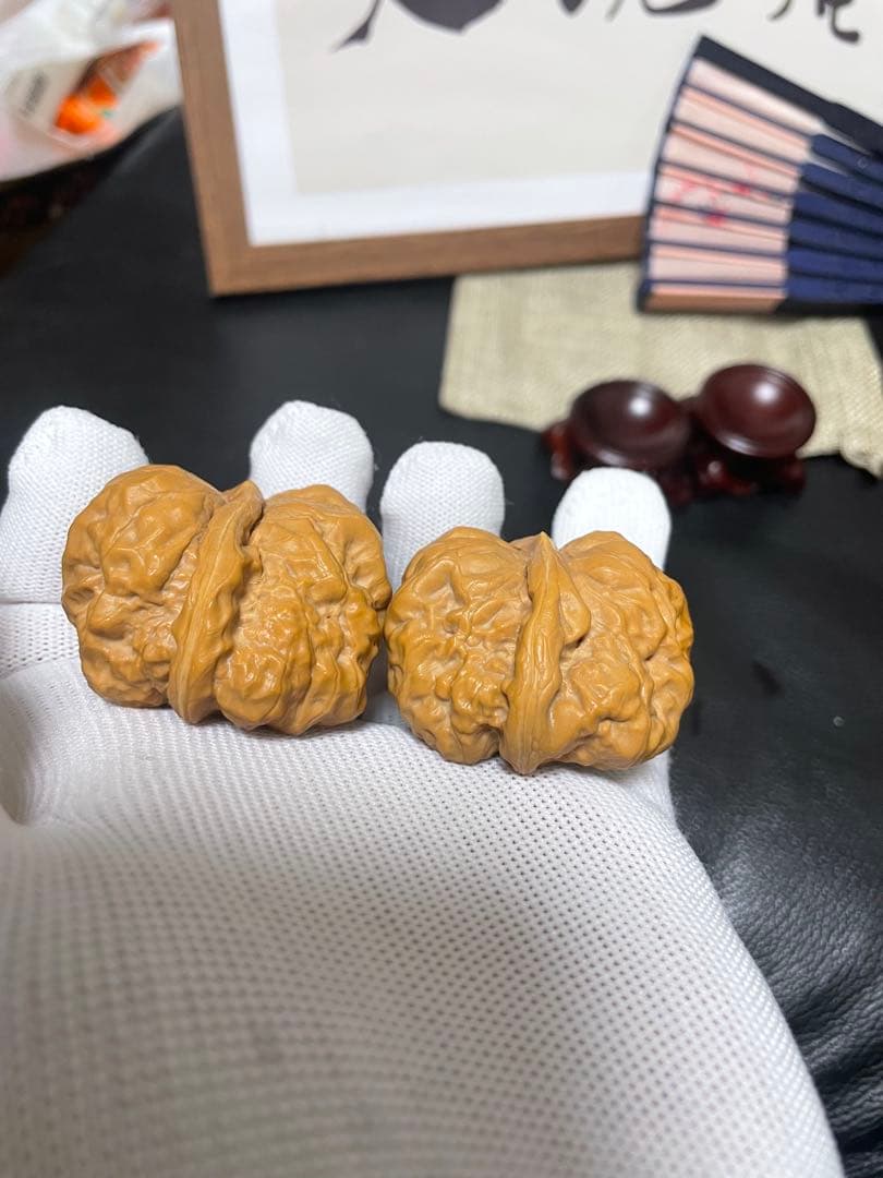 No.260遊ぶくるみ　文玩核桃 ❤️❤️❤️❤️三角箭毒蛙文玩袋　セット