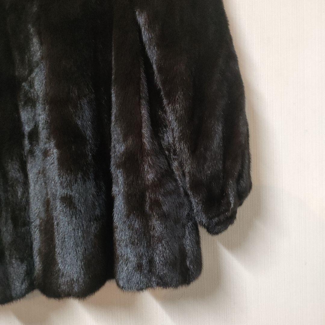 malvoisie ミンクコート Lサイズ程 こげ茶 リアルファー