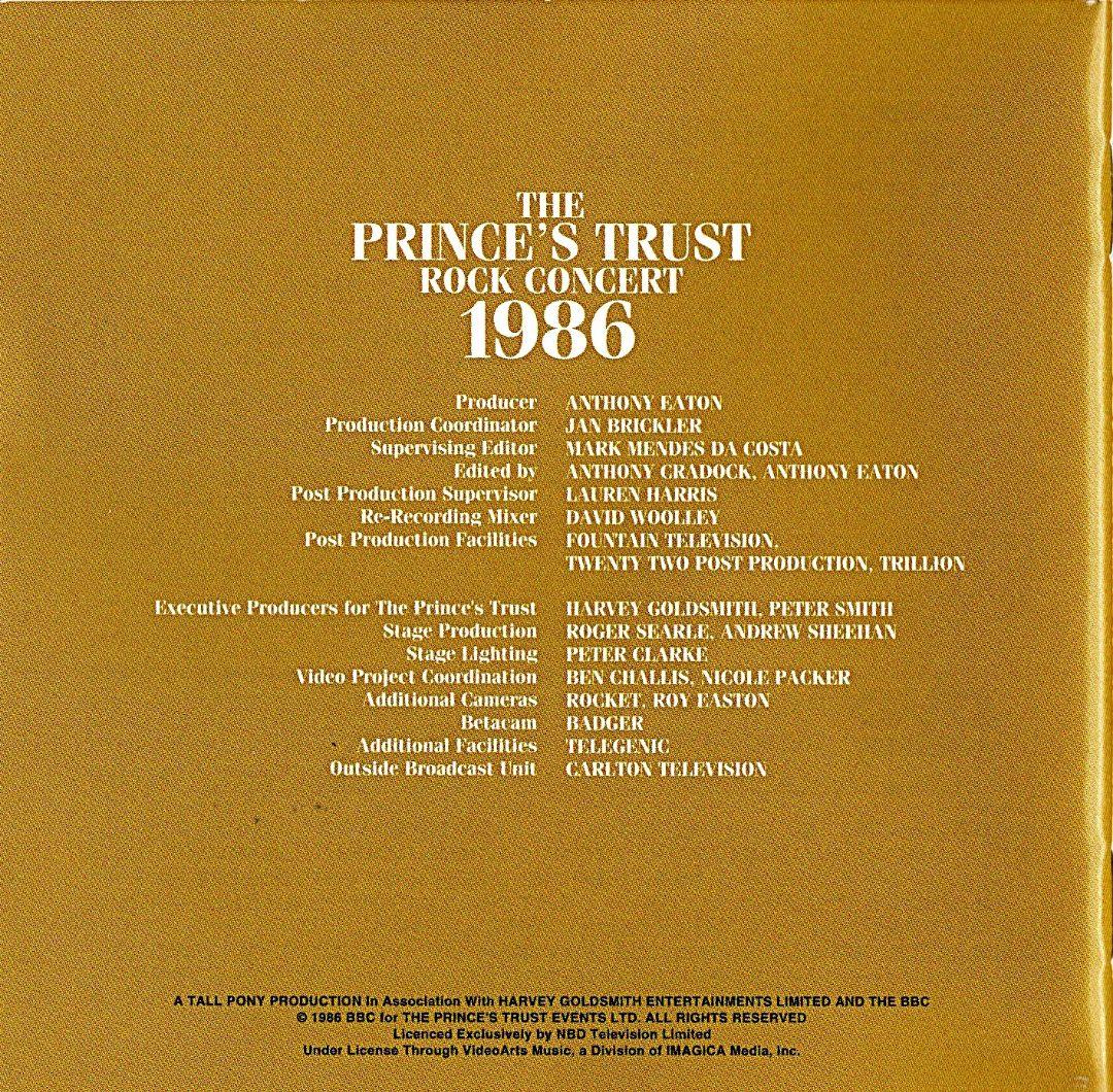 PRINCE'STRUST ROCK CONCERT 1986国内盤DVD+CD