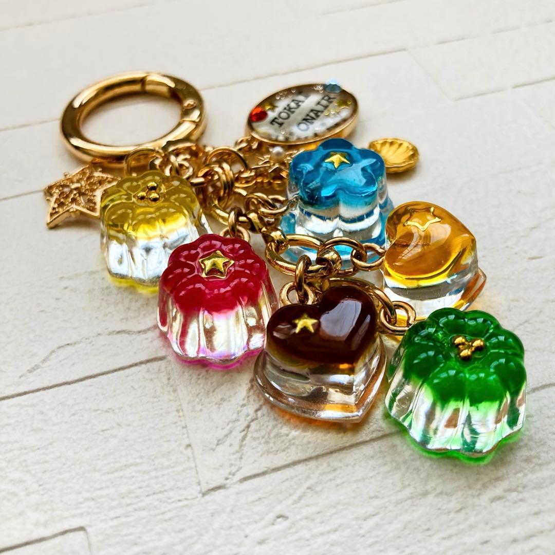 はる。ページ　名入れチャーム　レジンキーホルダー5点