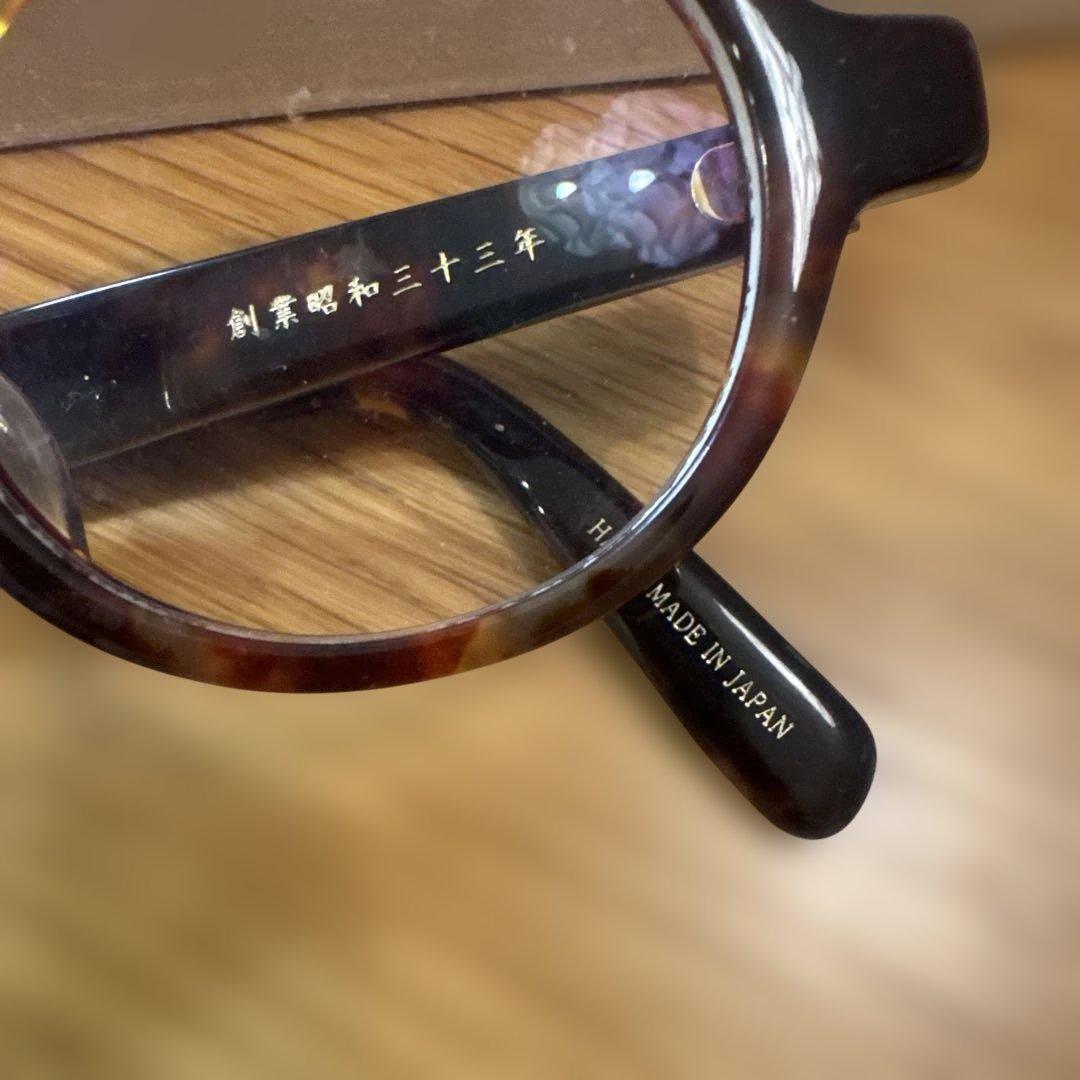 金子眼鏡 ブラウン度ありメガネ(0.75-1.0ぐらい)