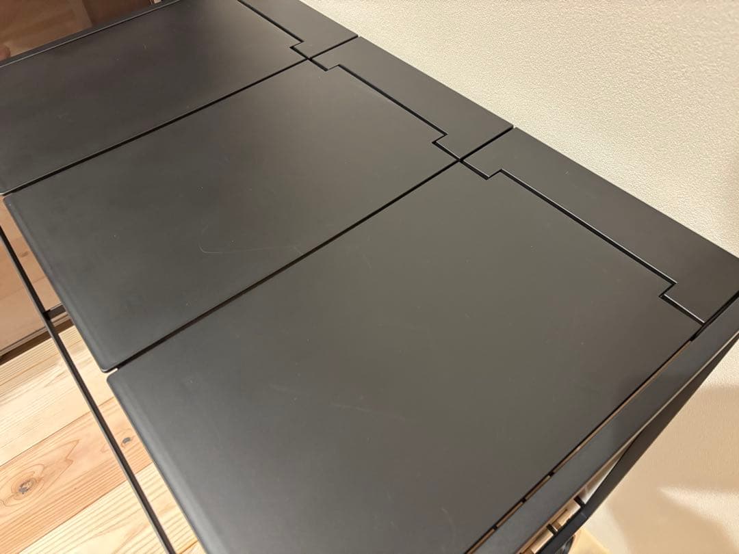 【美品】tower 山崎実業 蓋付き ダストワゴン 45L 3分別 ブラック