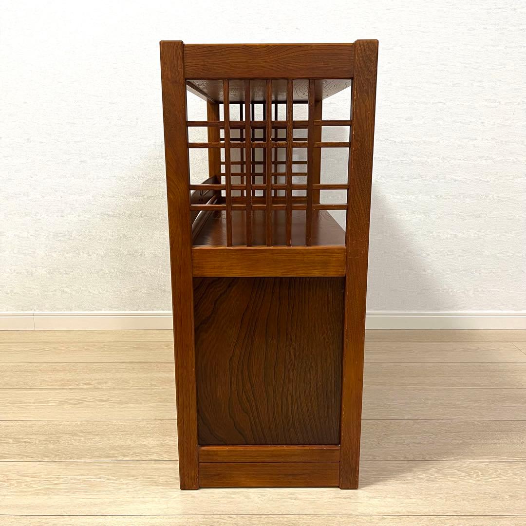 （ち17）karimoku カリモク オールドカリモク 茶箪笥 飾り棚 茶棚