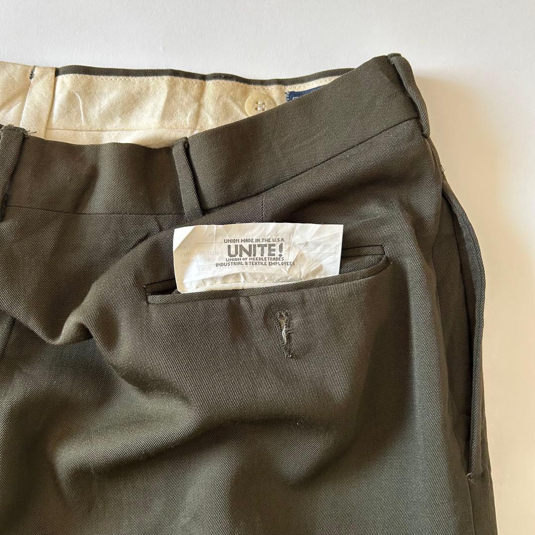 90s Ralph Lauren USA製 ウールギャバジン2タック スラックス