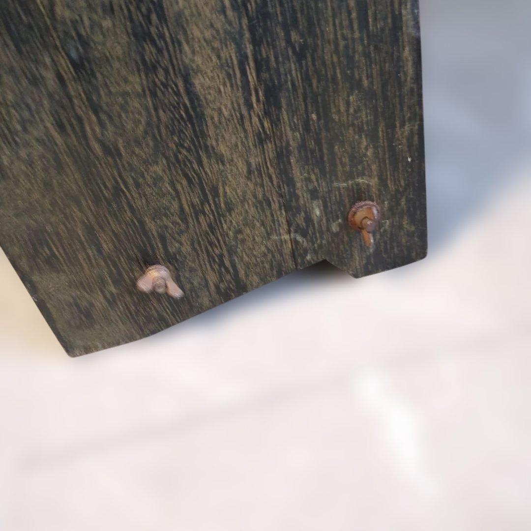 アンティークダークグリーン木製5段本棚　オープンラック