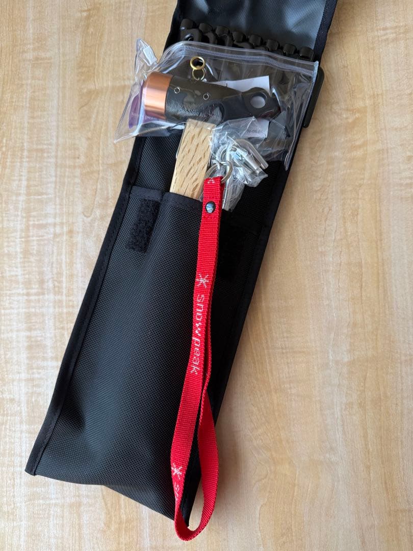  peak スノーピーク タープ設営セット (ハンマー/ペグ/ケース)