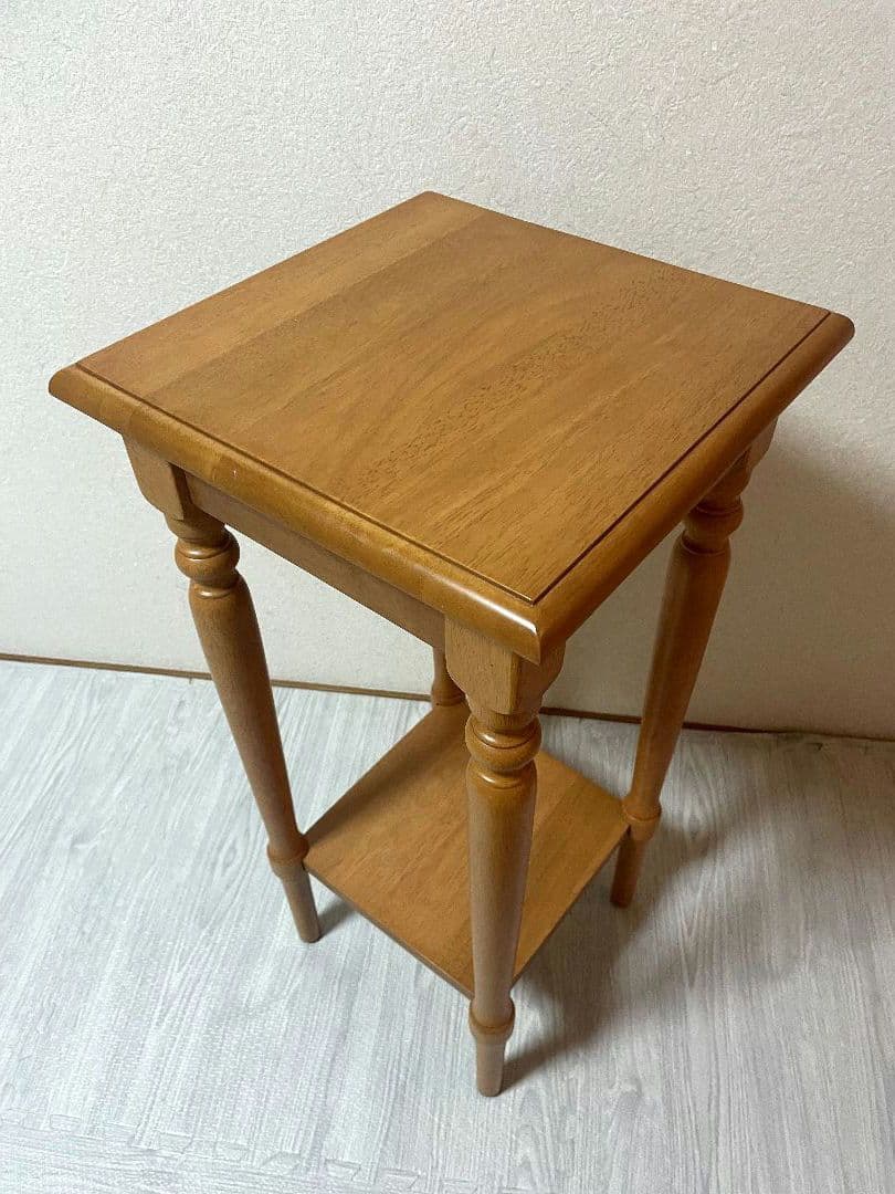 飛騨産業 キツツキ 木製 電話台 花台棚 台 シンプル　ビンテージ