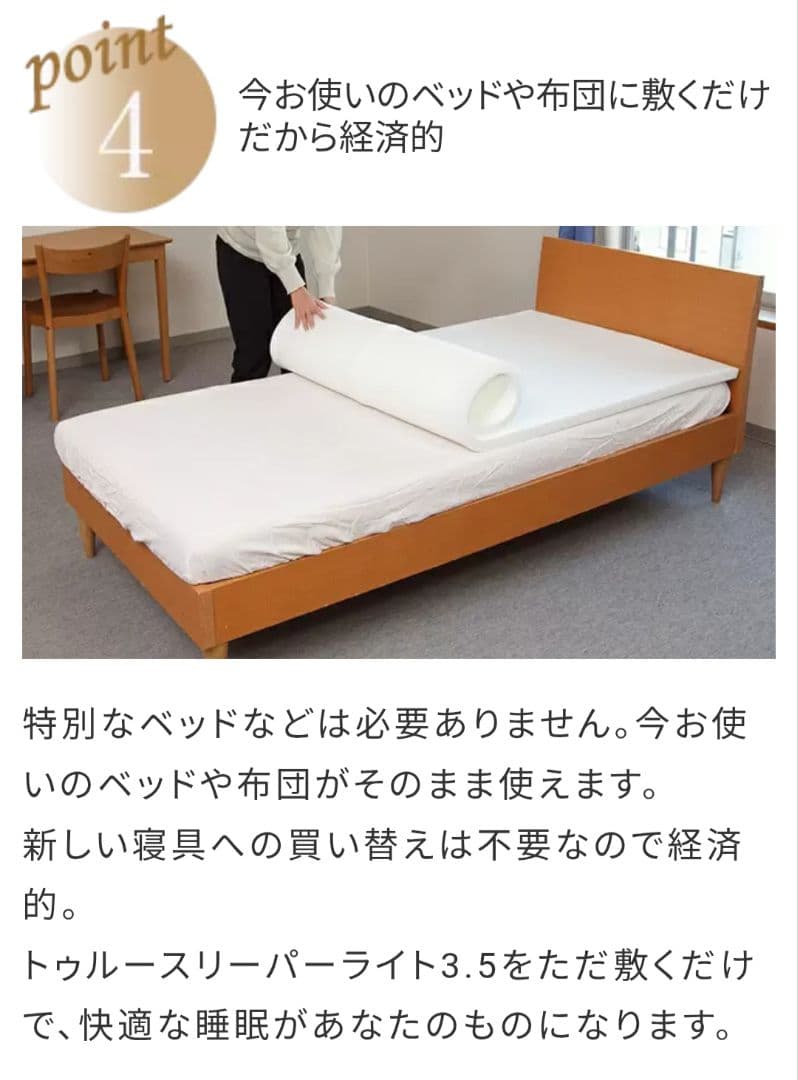 新品未開封トゥルースリーパー　シングル + カバー 低反発マットレス