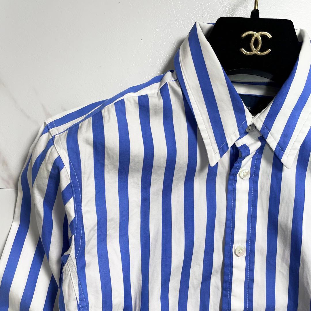 現行 QR付✨ラルフローレン ベルテッドストライプコットンシャツドレス 2023