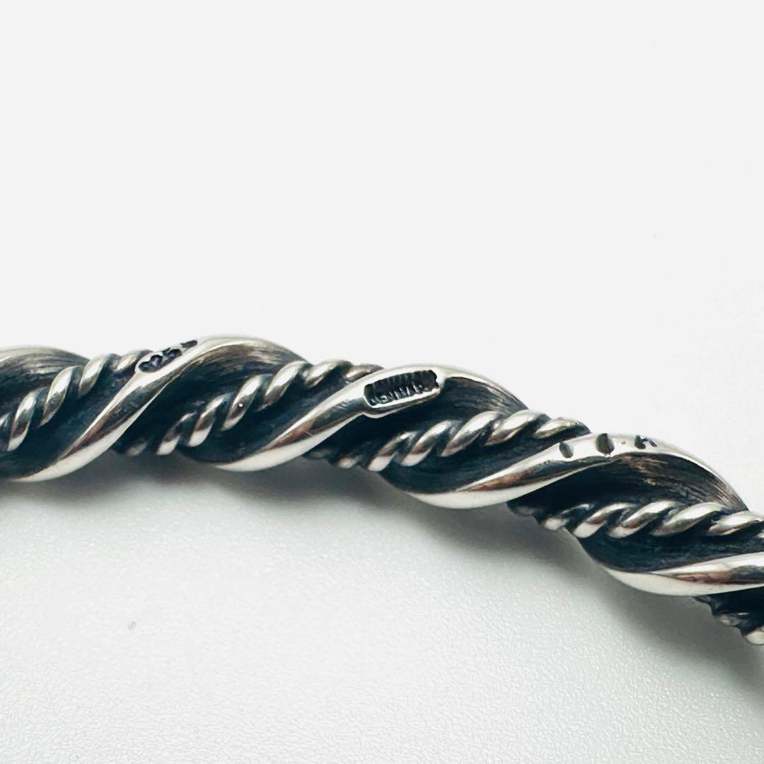   17A ツイスト　シルバー　バングル　925S ロープ