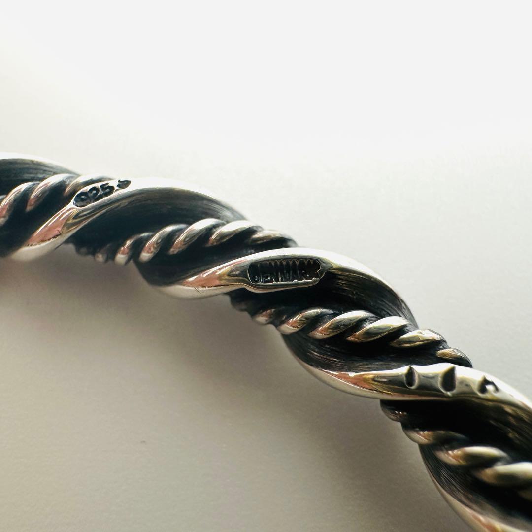   17A ツイスト　シルバー　バングル　925S ロープ