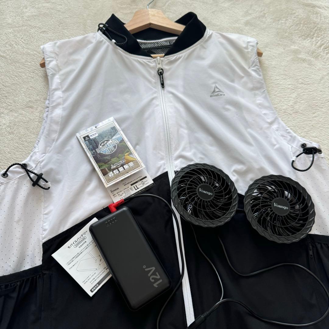 ゴルフ用　空調服ベスト　12V 20,000mAh