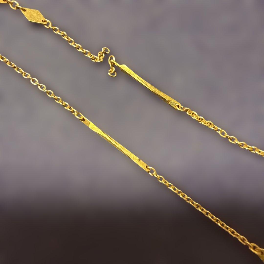 K18 デザインネックレス 造幣局マーク750 造幣局刻印有り 2.1g