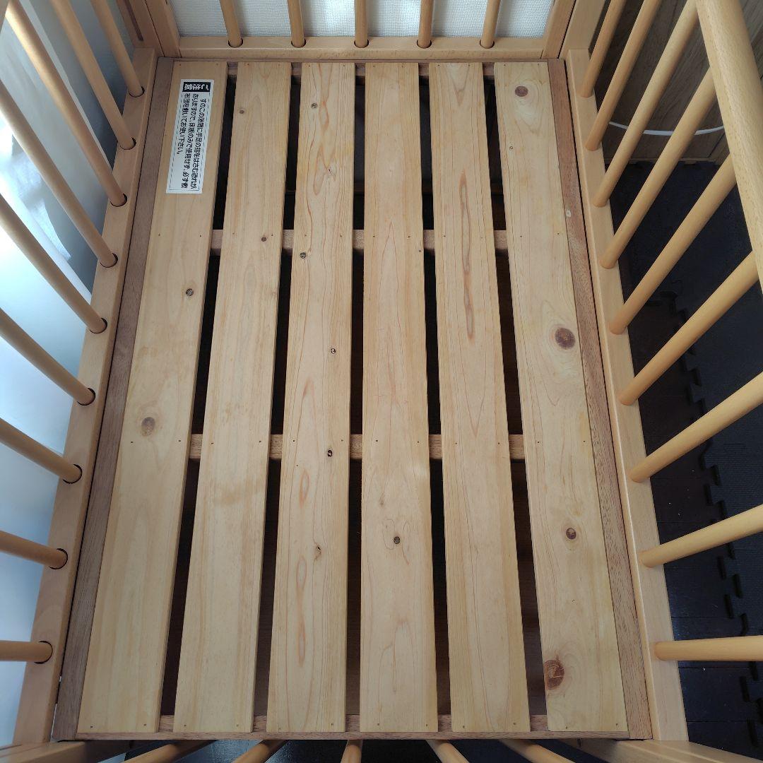 ミニベビーベッド　L型　プチベリー　日本製　添い寝 ナチュラル　サワベビー