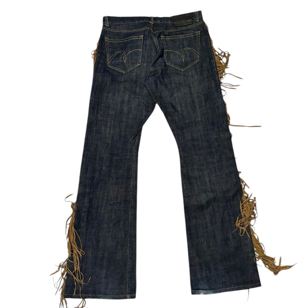 REDMOON レッドムーン　赤耳　フリンジ　デニム　ジーンズ