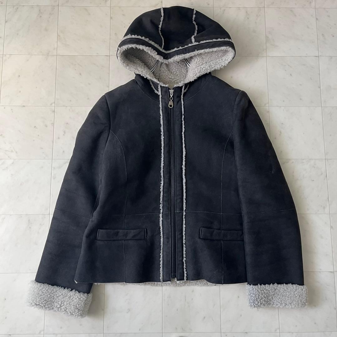 美品♡ダーマコレクション ムートン 羊革 ラムレザー ジャケット コート L