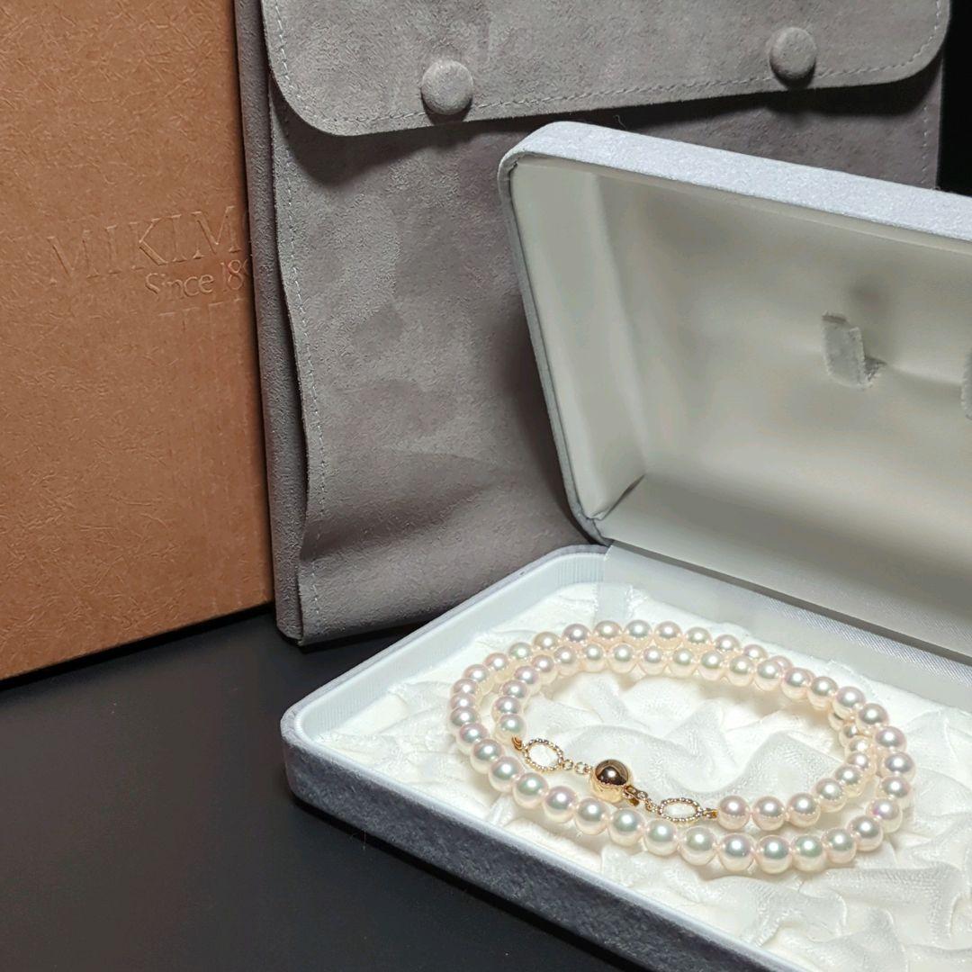 【MIKIMOTO K18】あこや真珠 ネックレス 約6.5-7.0mm 433