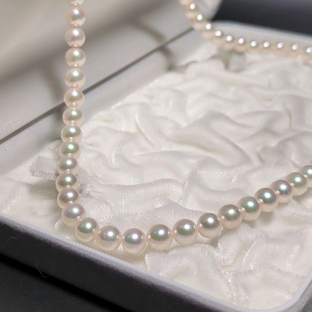 【MIKIMOTO K18】あこや真珠 ネックレス 約6.5-7.0mm 433