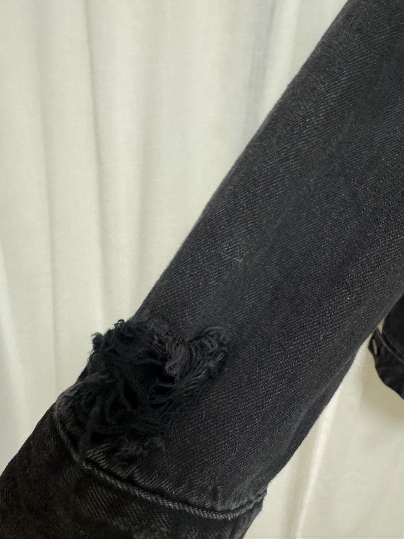 Alexander wangブラック ダメージ加工 デニムジャケット