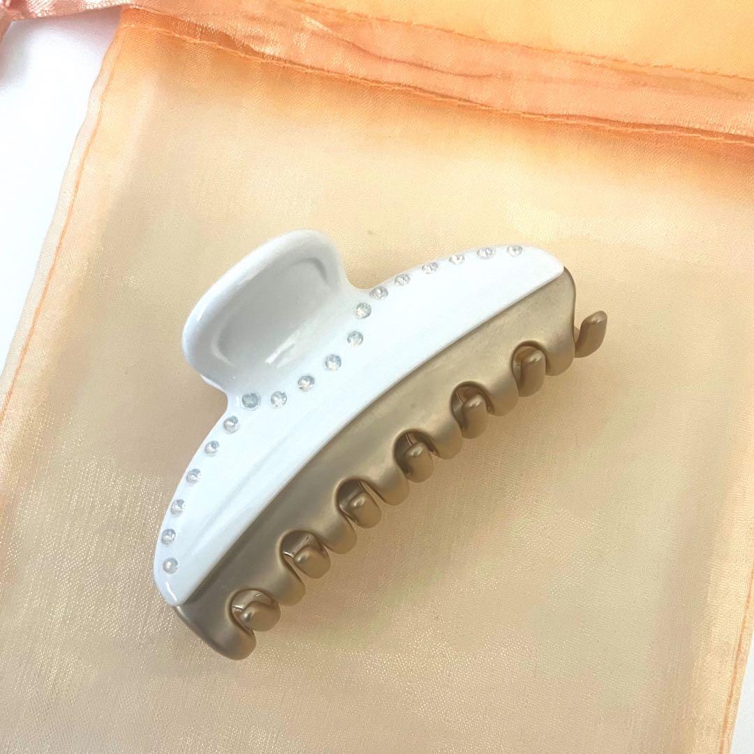 未使用級☆アレクサンドルドゥパリ ヴァンドーム　Mクリップ BLANC