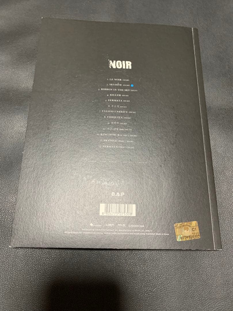 B.A.P 2nd Full Album NOIR ゼロ