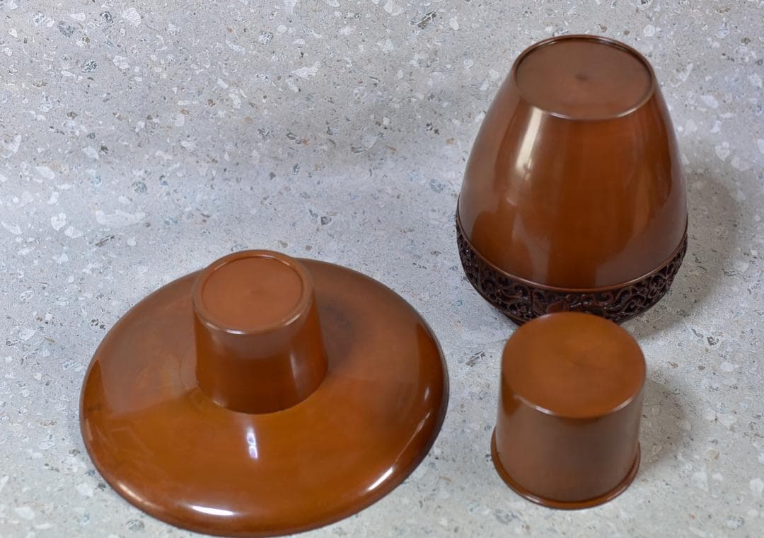 値下げ勝雲造　池坊、唐銅金属　薄葉田、花器　【極上品】花道　共箱