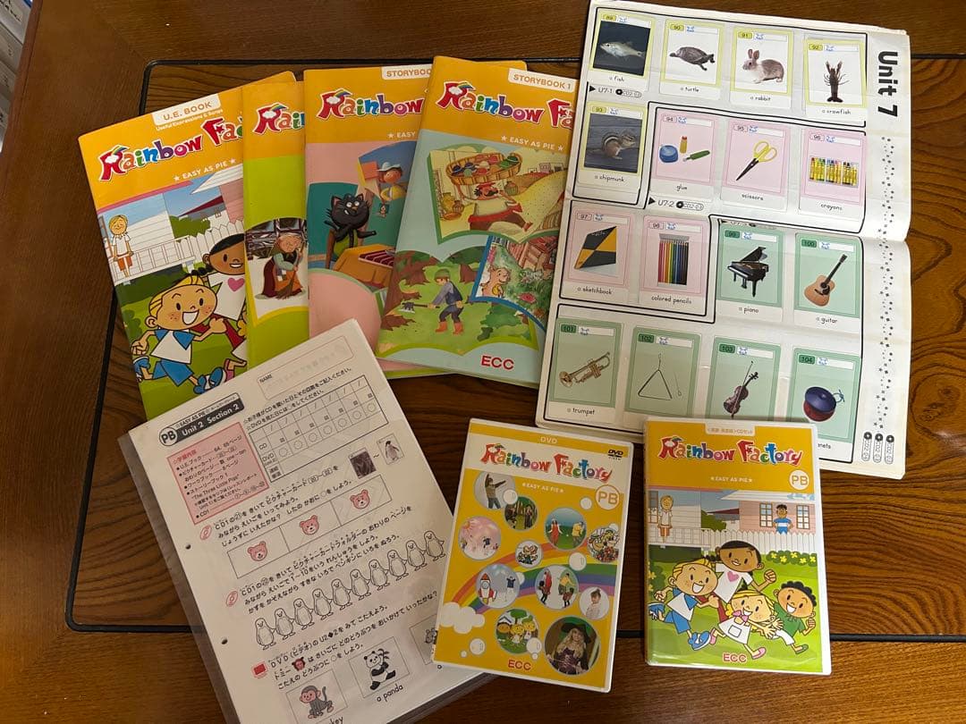 ECCジュニア PT PB PF PE PI PA教材フルセット6年分 英語教材