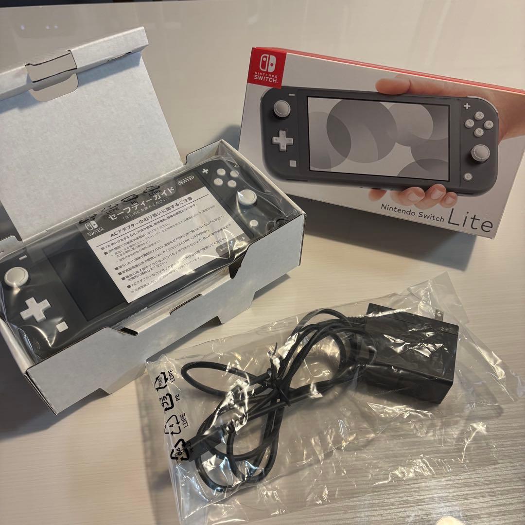 【美品】箱付きNintendo Switch Lite グレー 本体